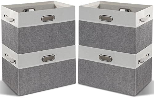 Glratia Sturdy Closet Storage Baskets for Shelves- Large Fabric Storage Bins for Clothes Toy Bin Book Storage Shelf Basket Cube Organizer for Home Office Nursery Bedroom