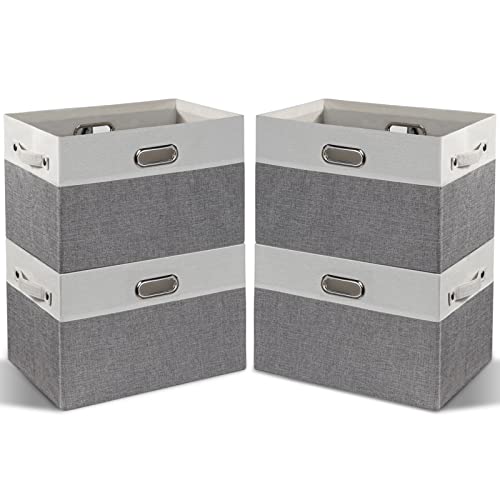 Glratia Sturdy Closet Storage Baskets For Shelves- Large Fabric Storage Bins For Clothes Toy Bin Book Storage Shelf Basket Cube Organizer For Home Office Nursery Bedroom #TOP2
