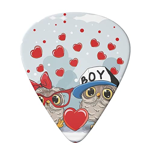 Lot de 6 médiators mignons en forme de chouette pour guitare acoustique, guitare électrique, basse, ukulélé – fins… - Les Beatles, Paul McCartney, John Lennon, RIngo Starr, George Harrison Lot de 6 médiators mignons en forme de chouette pour guitare acoustique, guitare électrique, basse, ukulélé - fins… – Image 4