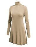 Come Together California CTC WT992 Womens Long Sleeve Turtleneck Sweater Tunic with Various Hem S Ta