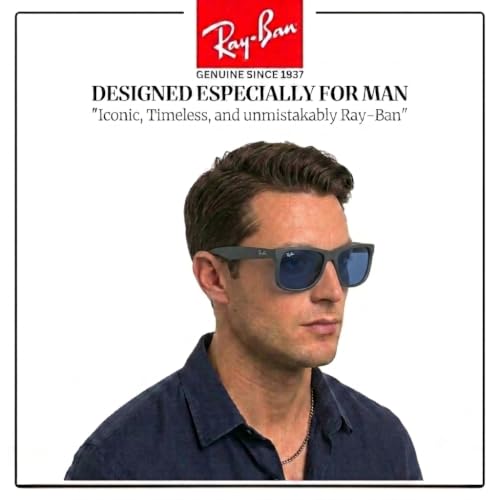 Image of Ray-Ban RB4165 JUSTIN CLASSIC Square Sunglasses with Official Kit