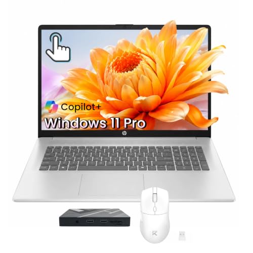 Image of HP 17.3 Touchscreen Business Laptop, AMD Ryzen 5, Backlit Keyboard 16GB RAM | 17.3 inch Anti-Glare HD+ Display, Ryzen 5 7430U (up to 4.3GHz), Copilot, Windows 11 H, Wi-Fi 6, Fast Charge |16GB RAM + 256GB SSD
