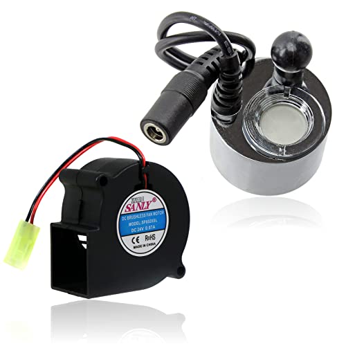 Electric Heater Fan Unit compatible with Dimplex DC 24v + Optimyst Glass Disk Transducer