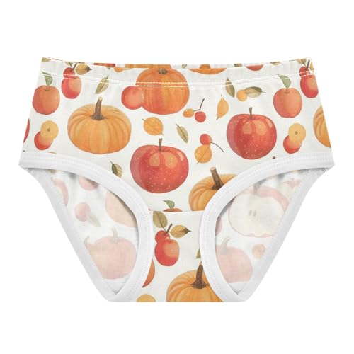 Wusikd Pumpkin Apple Girls' Underwear Cotton Girls Briefs Soft Toddler Underwear 2T
