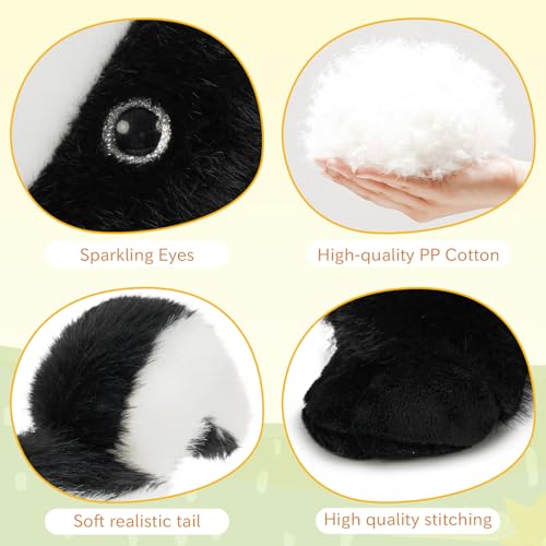 Image of MaoGoLan 4Pcs Giant Skunk Stuffed Animal, Kawai Mother Skunk Plush Toy with 3 Small Baby Skunk Plushies Inside, 22 inch Snuggle Stuffed Skunk for Kids Woodland Animal Lovers, Christmas Birthday Gift