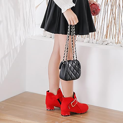 Kids Girls Ankle Bootie Non-Slip Outdoor Fashion Booties Boys Girls Short Booties Bow Ankle Boots Comfy Cute Shoes2