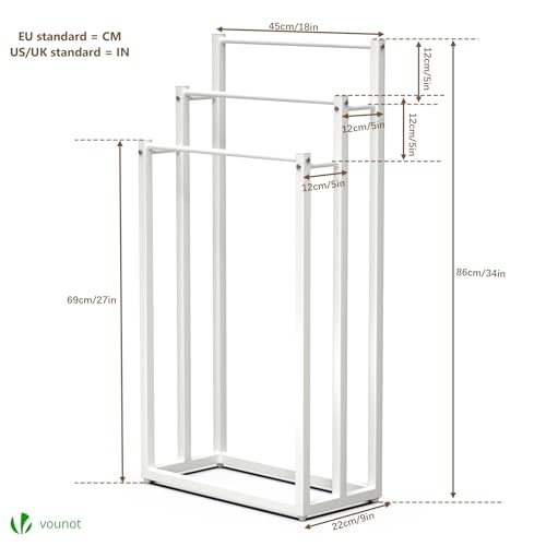 Rangement stable pour serviettes de bain et accessoires de douche