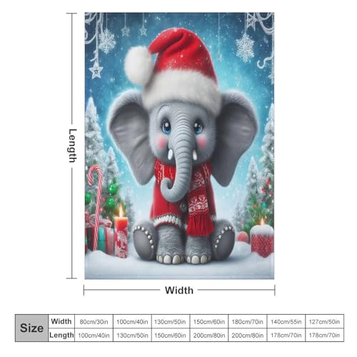Couverture animal éléphant douce 140x180cm, idée cadeau idéale - 6