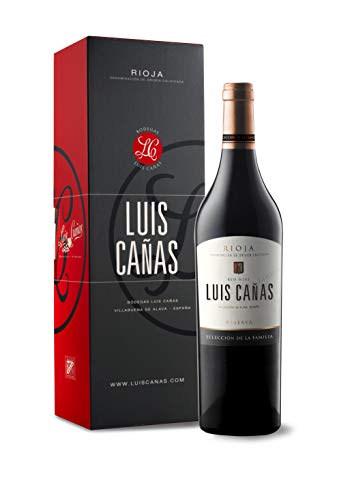 Luis Cañas - Vino Tinto con D.O. Rioja - Reserva Familia - Variedad Tempranillo, Carbernet-Sauvigon - Notas de Fruta Negra - Barricas Roble Francés y Americano - Estuche Cartón - Botella de 75 cl