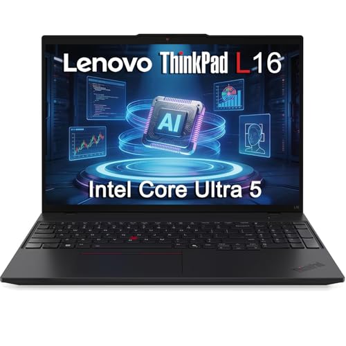 Lenovo ThinkPad E16 Gen 2 Business AI Laptop (16" FHD+ Anti-Glare, Intel Core Ultra 5 125U (> i7-1355U), 64GB DDR5 RAM, 2TB SSD) Fingerprint, Backlit, Thunderbolt 4, Ethernet, Win 11 Pro, 2025, Black