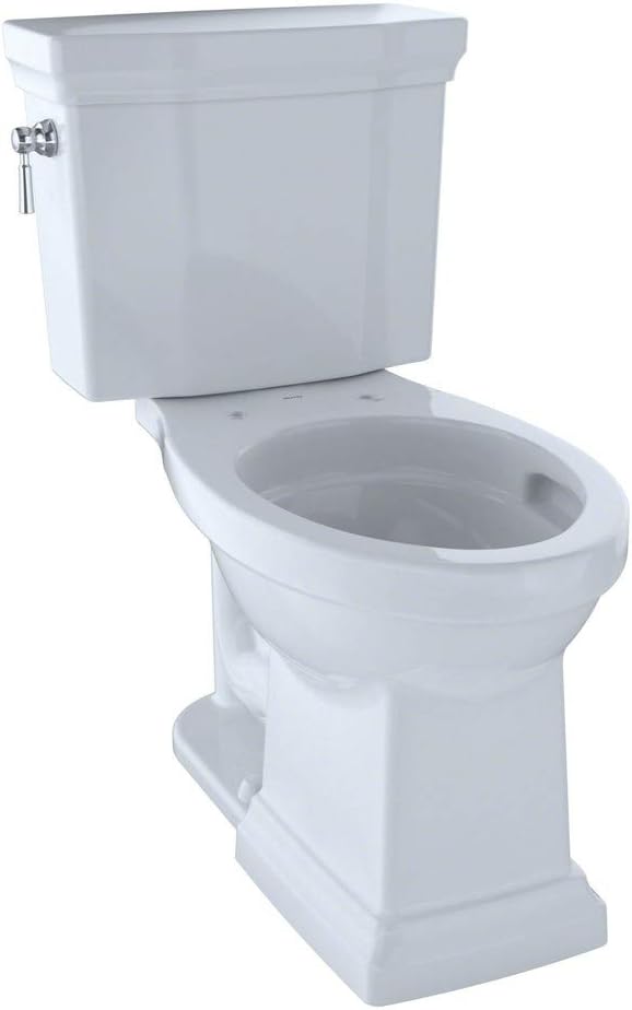 TOTO CST404CEFG#01 Promenade II Two-Piece Elongated 1.28 GPF Universal Height Toilet with CeFiONtect, Cotton : Everything Else