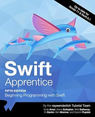 Swift Apprentice: Beginning Programming with Swift 5th Edition-finelybook