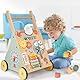 Baby Lauflernwagen Holz, Lauflernhilfe zum Holz, Montessori Spielzeug Multifunktion, Holzspielzeug Kleinkinder, Baby Walker Spielzeug für Kinder, Geschenk für Jungen und Mädchen (Klassischer)