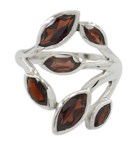 Bague de Grenat Naturel Argent 925 Accessoire Tendance pour Vos Tenues de Soignée