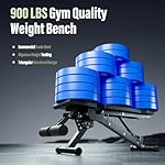 MAJOR FITNESS Adjustable Weight Bench - Foldable Commercial-Grade Workout Bench with 900LBS Capacity, 11 Adjustable Positions, Space-Saving Design for Home Gym Strength Training - Image 2