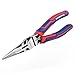 WORKPRO Premium 6” Needle Nose Pliers, Paper Clamp Precision, Heavy-Duty CRV Steel, Soft Grip with Wire Cutter, Long Nose Cutting Pliers