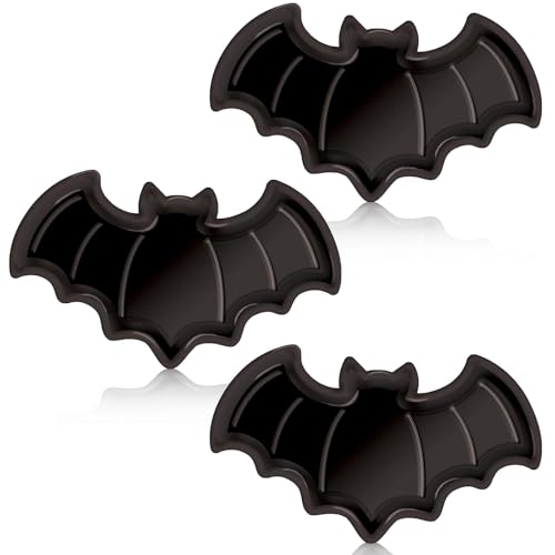 3 Pcs Halloween Bat Plates Plastic Bat Plates Black Halloween Party Supplies Halloween Snack Candy Dessert Plates for Halloween Party Birthday Party Table Decoration
