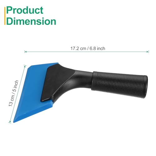 Image of uxcell 2Pcs 5 Inch Shower Squeegee for Glass Doors, All-Purpose Bath Squeegee with Handle for Bathroom Window Mirror Car Glass, Blue
