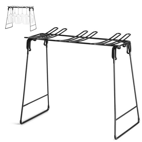 LUPATER Escurridor de Copas de Vino Plegable – Secado Higiénico sin Marcas para Cristalería Delicada – Ideal para Cocinas Pequeñas, Catas y Amantes del Vino – Diseño Elegante y Ahorra Espacio.