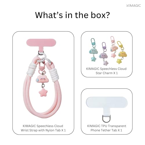 Image of KIMAGIC Korean Dopamine Phone Wrist Strap - Handmade Thickened Phone Lanyard, Anti-Drop Hands-Free Charm