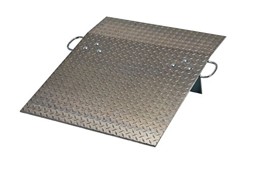 vestil a-3036 aluminum hand truck dock plate 30 in x 36 in 500 lb capacity silver