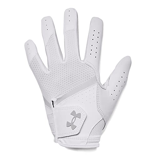 Under Armour Women's Iso-Chill Golf Glove, (100) White/Halo Gray/Halo Gray, Left Hand Medium
