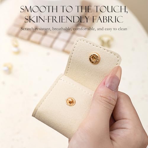 Auxiliaryn/Limitforit/Paceager Mini Travel Jewelry Bag, Mini Jewelry Travel Bag, Foldable Multifunctional Travel Jewelrys Pouch With Buckle, for Earrings, Rings, Necklaces (3PCS-A)3