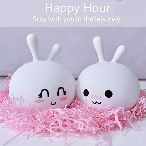 Lámpara de Noche Conejo de Silicona Suave LED Recargable miniatura 2