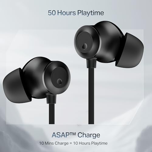 Image of Boat Rockerz Prime 255Z, Spatial Audio,ENx Tech, Dual Pair, 50H Battery, Stream Ad Free Music via App Support, Magnetic Buds, Bluetooth Neckband, Wireless with Mic Earphones (Onyx Black)