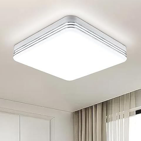 VIPMOON 9 Inch LED Ceiling Light with Silver Edge Cover
