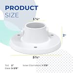 ANTOBLE Pool Ladder Deck Flange to Mount for Lumi O Above Ground Swimming Pool Ladder 99.0003, 2 in Deck Flange Swimming Pool Ladder Replacement Part Assembly Accessory, 1 Pack