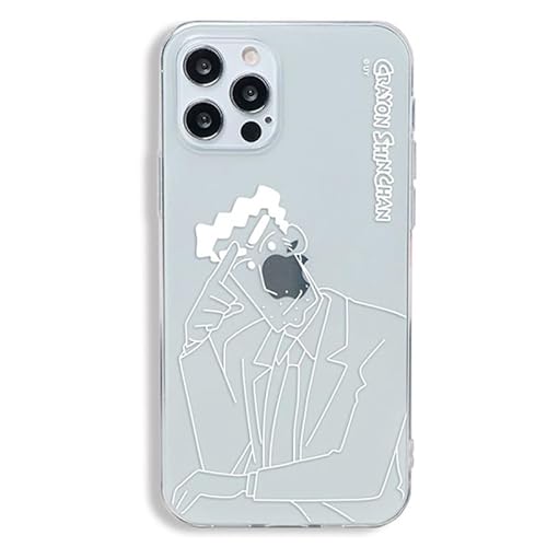 iPhone17 Pro p P[X N񂿂 쌴Ђ낵  CA[g TPU  WF[ NAP[X y{z Crayon Shinchan Line Art Sketch Clear S1 Case X}zP[X X}