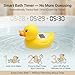 Baby Bath Thermometer with Smart Temperature Alert, Accurate Digital Water Thermometer for Baby, Floating Duck Bath Toy with Timer, LED & Sound Alarm, BPA-Free, Waterproof Infant Bath Thermometer