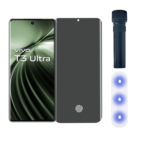 Image of CRUNK HD+ UV Privacy Screen Tempered Glass For VIVO T3 ULTRA | Anti-Spy Feature with Installation Kit