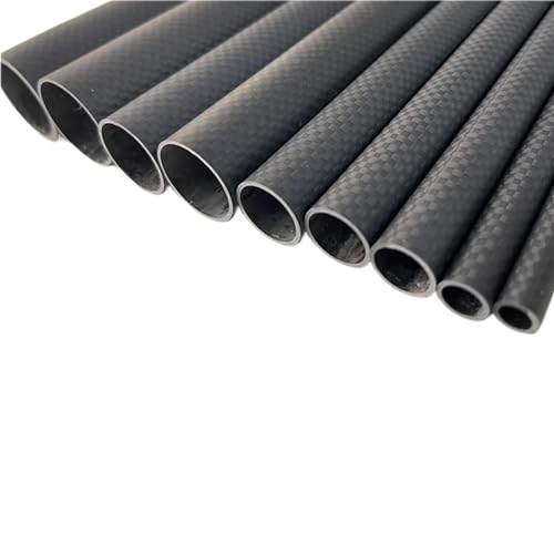 3k Carbon Fiber Tube, Plain Matte, Length:500mm, Wall Thickness: 2.5mm,Calibre: 8mm-44mm RC Airplane Models Accessories Carbon fiber square tube(10x5x500mm 2pcs)