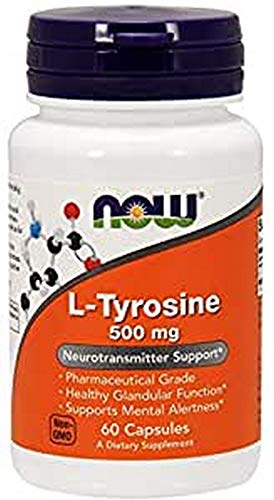 L-Tirosina 500mg - (60 caps) - Now Sports