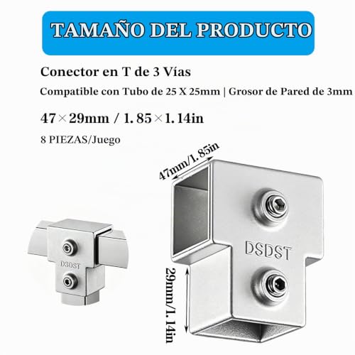 Conectores para tubos de aluminio 5 conectores para tubos de aluminio marca SiegYma (2)