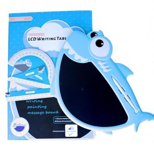 Lousa Mágica Infantil Tubarão Digital Tablet lcd Escrita Colorida Para Desenho Criança com Caneta (A