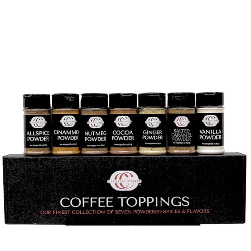 Civilized Coffee Premium Coffee Toppings Gift Set – 7 Gourmet