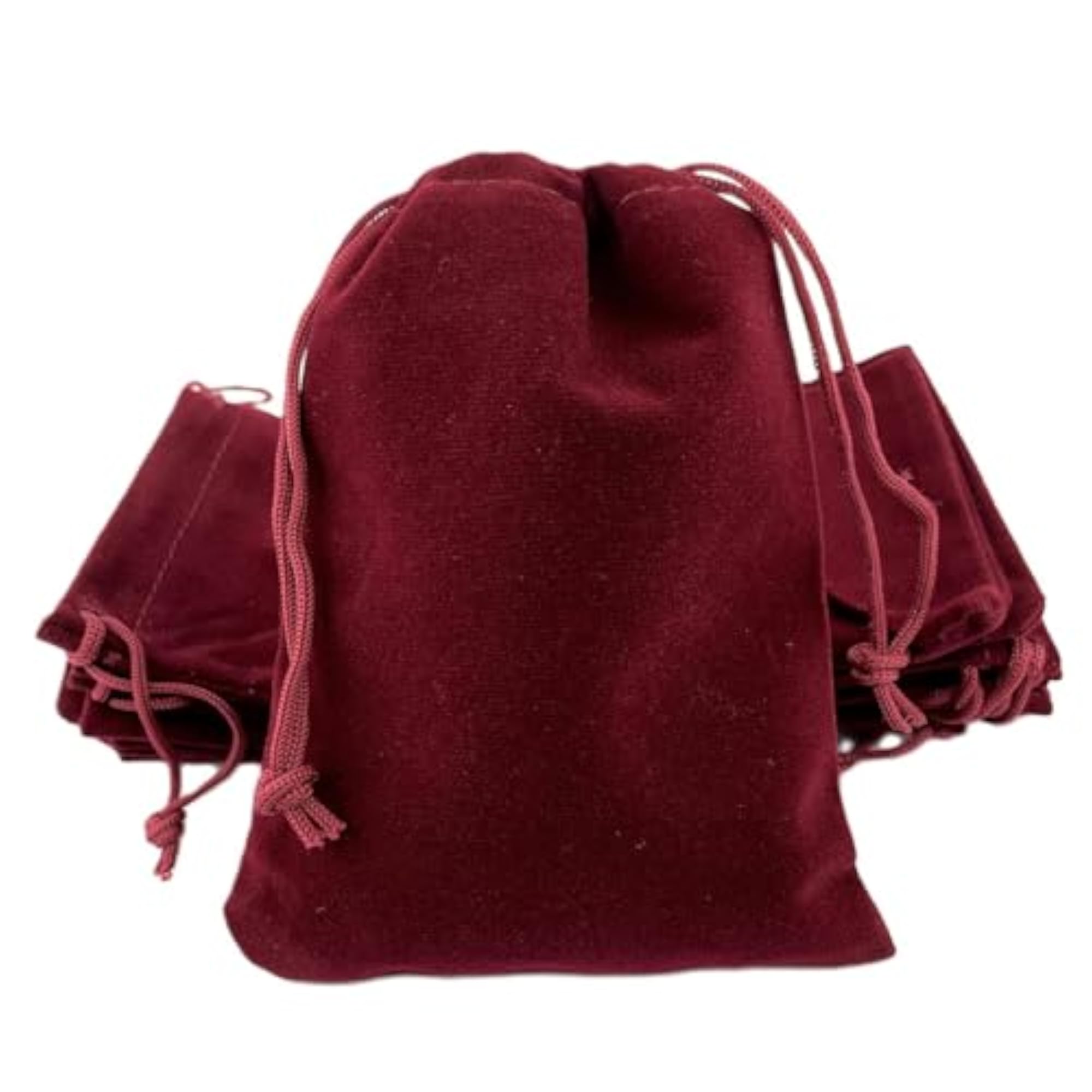 Velvet Drawstring Potli Pouch Bag, Maroon