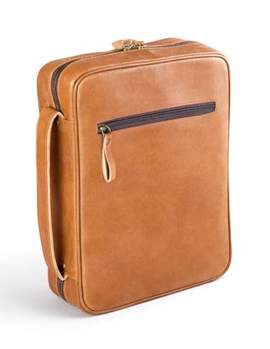 Genuine Leather Bible Covers for Men - Mens Bible Case for Men Leather Book Cover Bible Bag for Men Christian Gifts (Small)