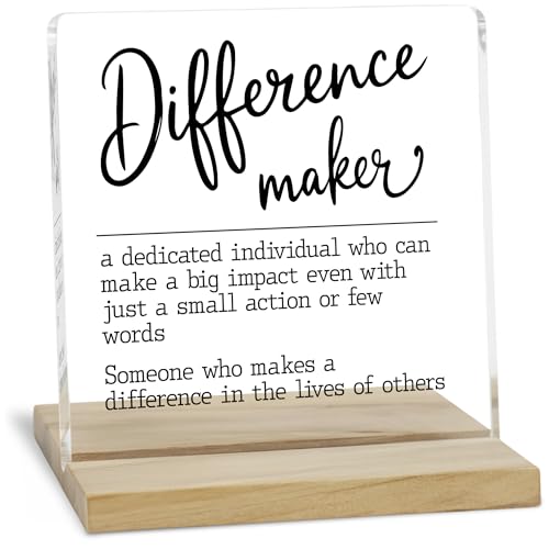 Difference Maker Definition Desk Decor Sign, Appreciation Gifts for Teacher