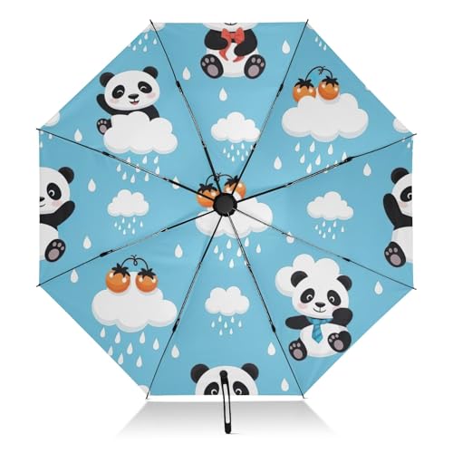 Parapluie de voyage panda mignon pour trajets quotidiens et météo instable
