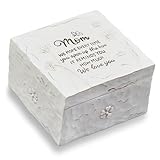 AUMELO Mom Gifts, Birthday Gifts for Mom from Daughter, Mother of The Bride Gift, Sculpted Hand-Painted Keepsake Box