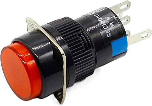 Interrupteur à bouton-poussoir 16mm 220V à réinitialisation automatique