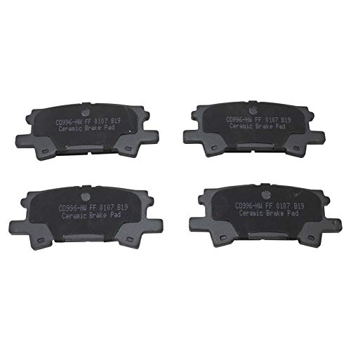 Image of TRQ Rear Brake Pad & Rotor Kit Ceramic Compatible with 2004-2006 Lexus RX330 2006-2007 RX400h Toyota Highlander