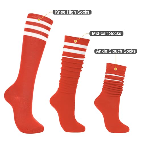 Image of Women's Knee High Socks Long Athletic Thin Thigh High Stocking Outdoor Sport Casual Tube Socks Knee Socks