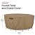 Tempera Patio Table Cover , Sectional Sofa , Dining Set Cover Outdoor , Anti-Fading , Waterproof for Outside Furniture, 62"D x 27.8"H, Taupe