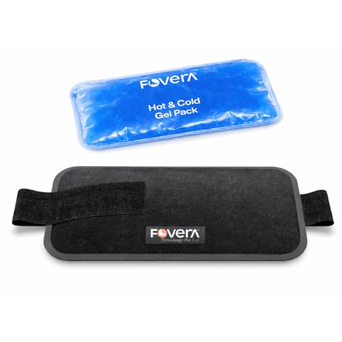 Image of FOVERA Reusable Hot & Cold Pack for Muscle Pain Relief & Injury | Ideal for Back, Shoulder & Hip | Long-Lasting Hot & Cold Therapy (Large - 7 x 13 Inch, With Cover)