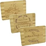 Personalized Custom Engraved Bamboo Wood Cutting Board - 13.5
